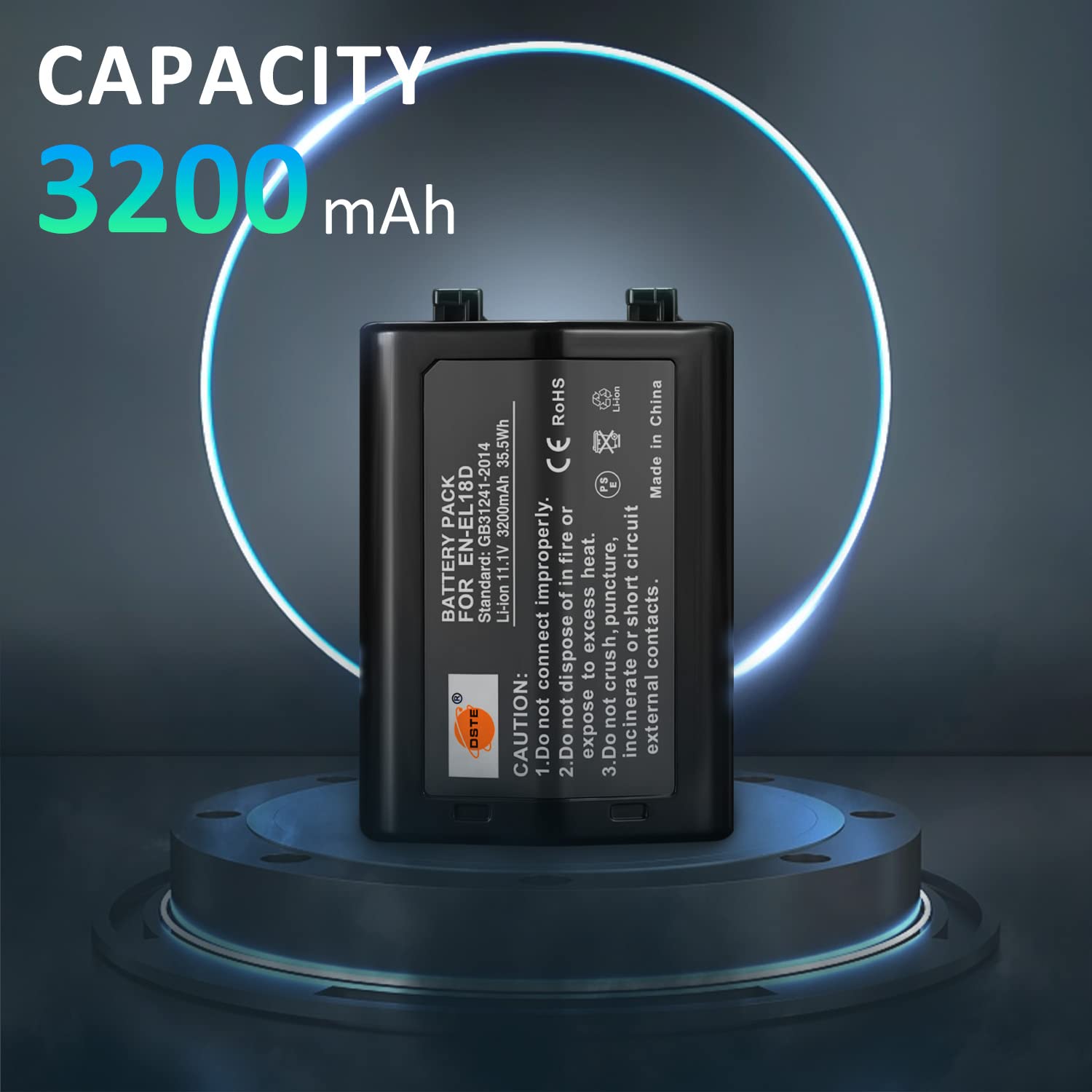 DSTE EN-EL18 ENEL18 Batteria Compatibile con Nikon D4, D4S, D5, D6, Z9