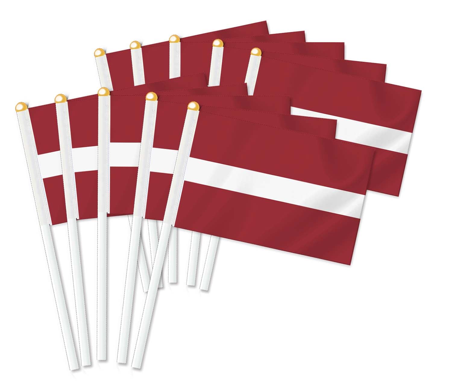 25 PCS Latvia Handheld Flag,Latvian Decor Hand Held Flags,Decoration Banner — image 1