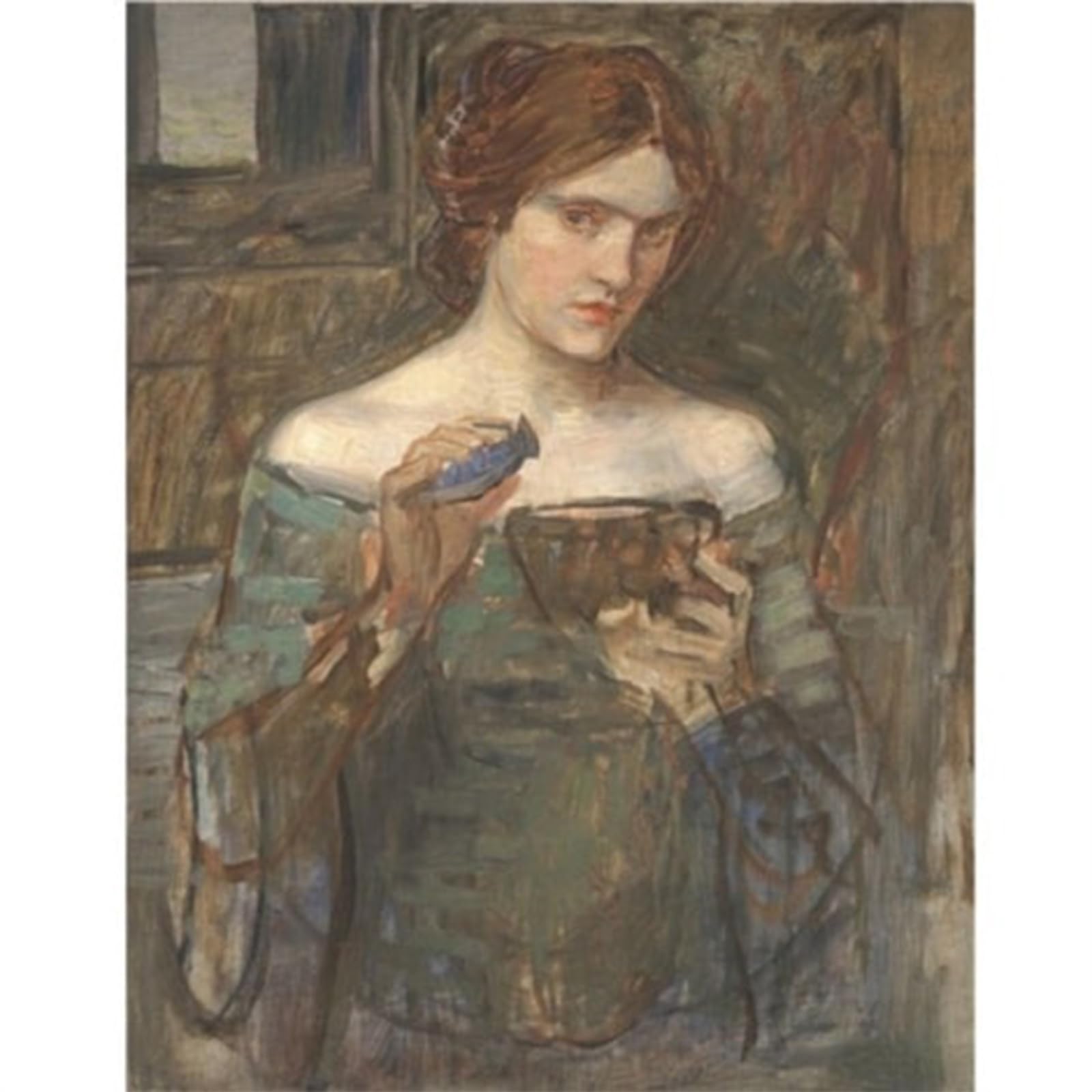 SERENDIPITP Abstract Painting Mural Print Picture Wall Decor Painting il filtro dell'amore John William Waterhouse Vintage Wall Artwork for Home Decor 60x90cm