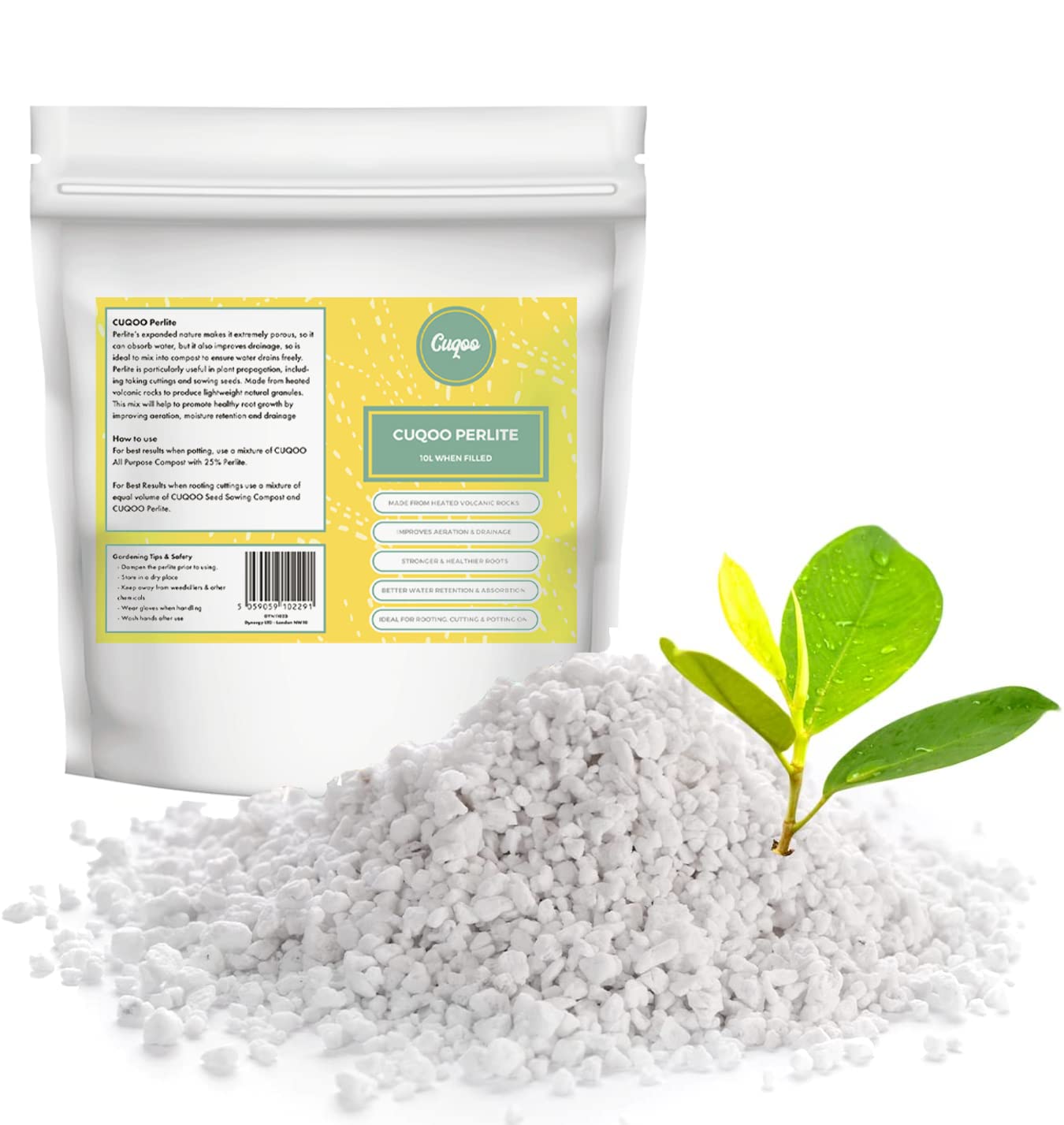 Buy CUQOO 10L Premium Perlite for s with Natural Mineral Perlite