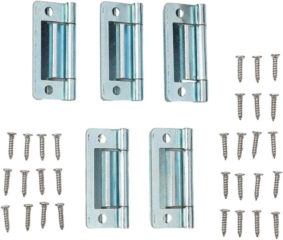 Steel Hinge System for Small Cupboard Applications Great Fit for Caravans and Mobile Homes, Multiple Options (5pc)