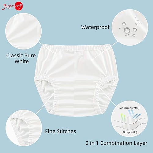 Miniatura 2 de Joyo roy Ropa interior de plástico para niños pequeños, fundas de pañales para niñas, pantalones de goma para niños pequeños, cubierta de pañales de