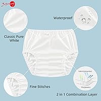 Vista 3 de Joyo roy Ropa interior de plástico para niños pequeños, fundas de pañales para niñas, pantalones de goma para niños pequeños, cubierta de pañal
