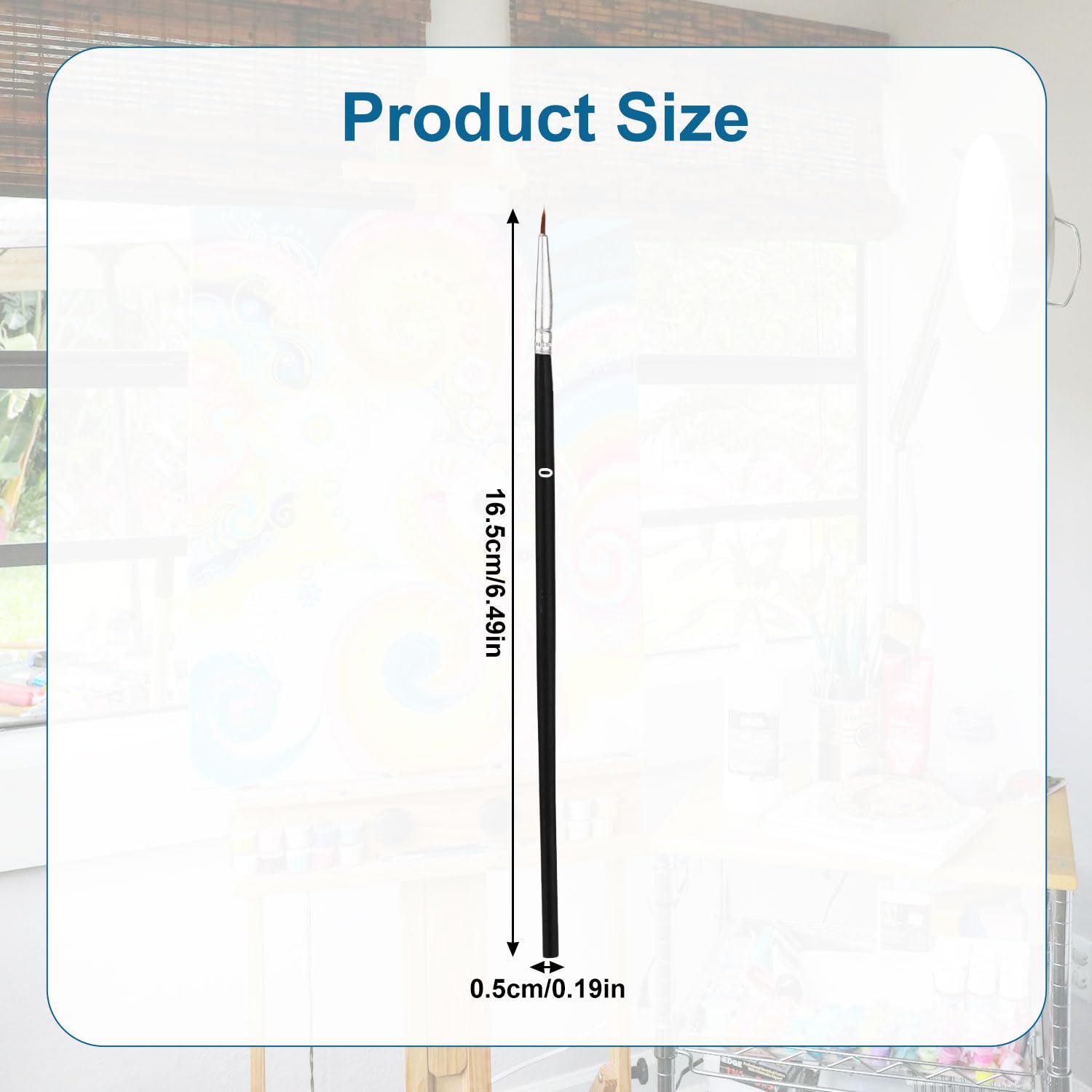 100pcs Tiny Detail Mini Paint Brush Set, Small Miniature Fine Detailing Brush with Thin Point Tip Art Paintbrush for Model Oil Acrylic Watercolor Painting (#0)