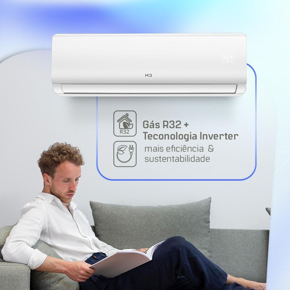 Image of the intuitive remote control for the HQ Inverter Split Air Conditioner, showing buttons for Swing, ECO, Timer, and Turbo functions.
