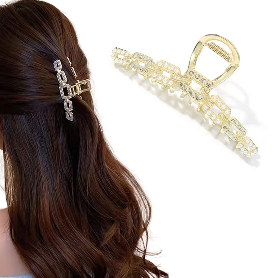 Grandes pinces à cheveux en cristal pour vos coiffures du quotidien
