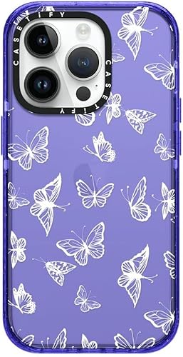 Miniatura 2 de CASETiFY Impact - Funda para iPhone 14 Pro 4 veces probada contra caídas de grado militar, protección contra caídas de 8.2 pies, mariposa blanca,