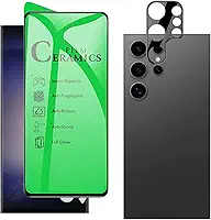 Kit Película Cerâmica Nanogel para Galaxy S23 Ultra, Proteção Total da Tela, com Película de Lente Câmera, Vidro Temperado 9H