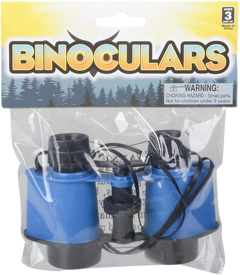 Binoculars for Kids with Neck String 3.5" x 5" (Pack of 6) Bulk Jungle Safari Theme Party Pack Toy Binoculars Favors, and Gifts for Children, Boys and Girls by Bedwina