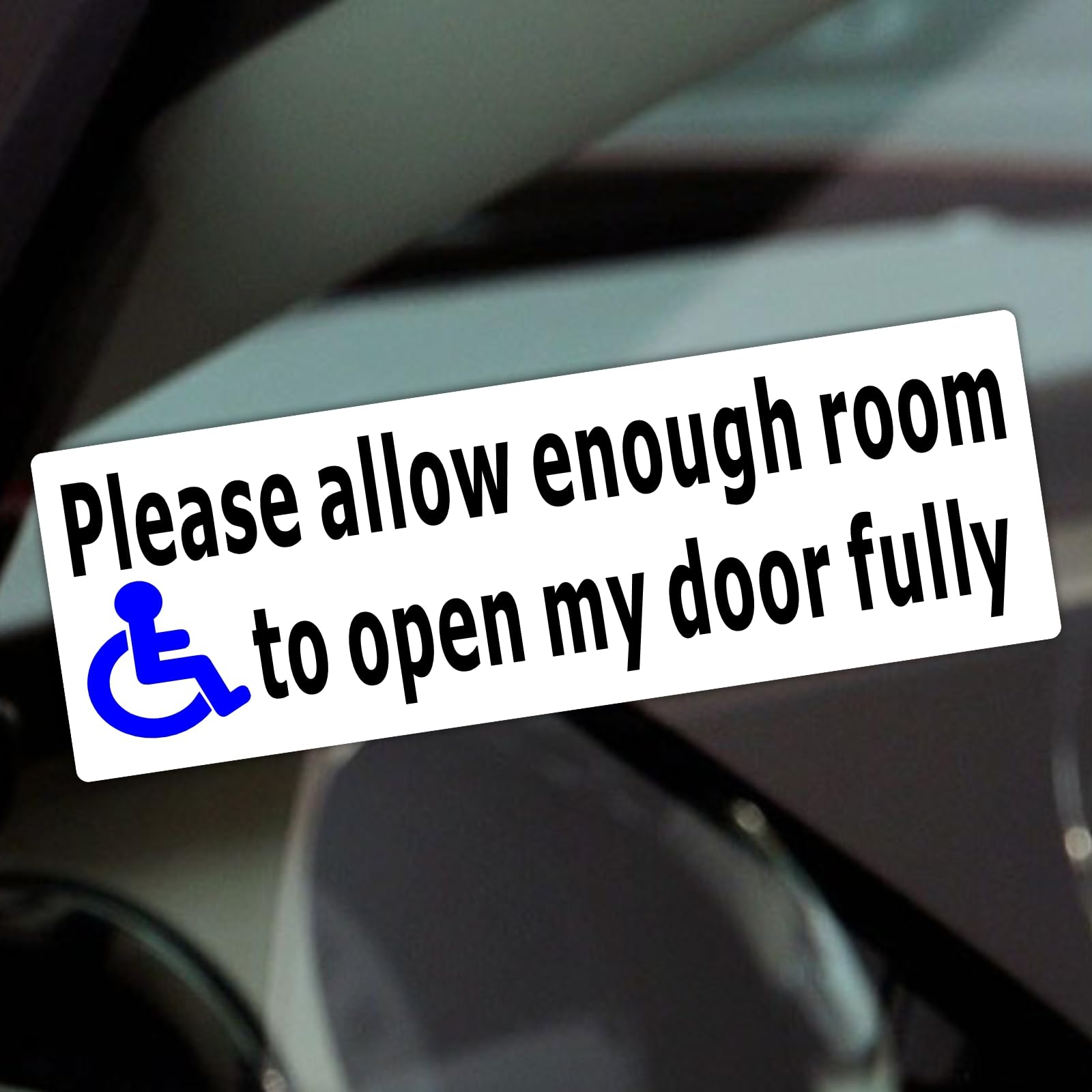 Platinum Place Inside Window - Face Outwards 1 X Df10 Sticker Please Allow Enough Room To Open My Door Fully Disabled Wheelchair Access Car Van Window Sign Disability Motability Notice Label Decal 150X50mm (Inside Window - Face Outwards)