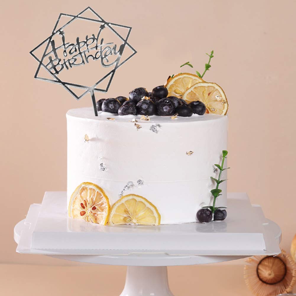 Tortendeko-Set Mit 6 Schleifen & Happy Birthday-Schild – Elegante Cake Topper Für Partys