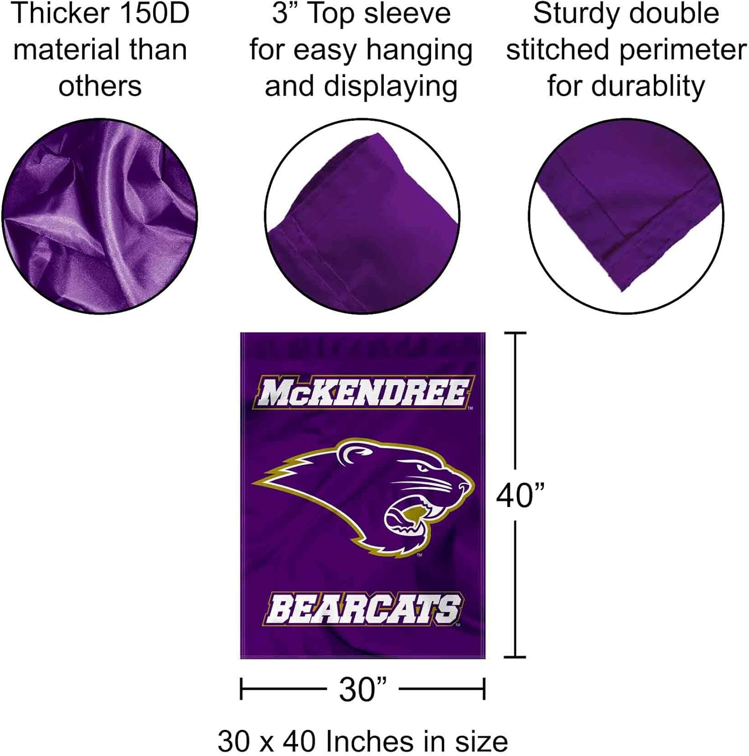 MCK Bearcats Double Sided House Flag - Image 2