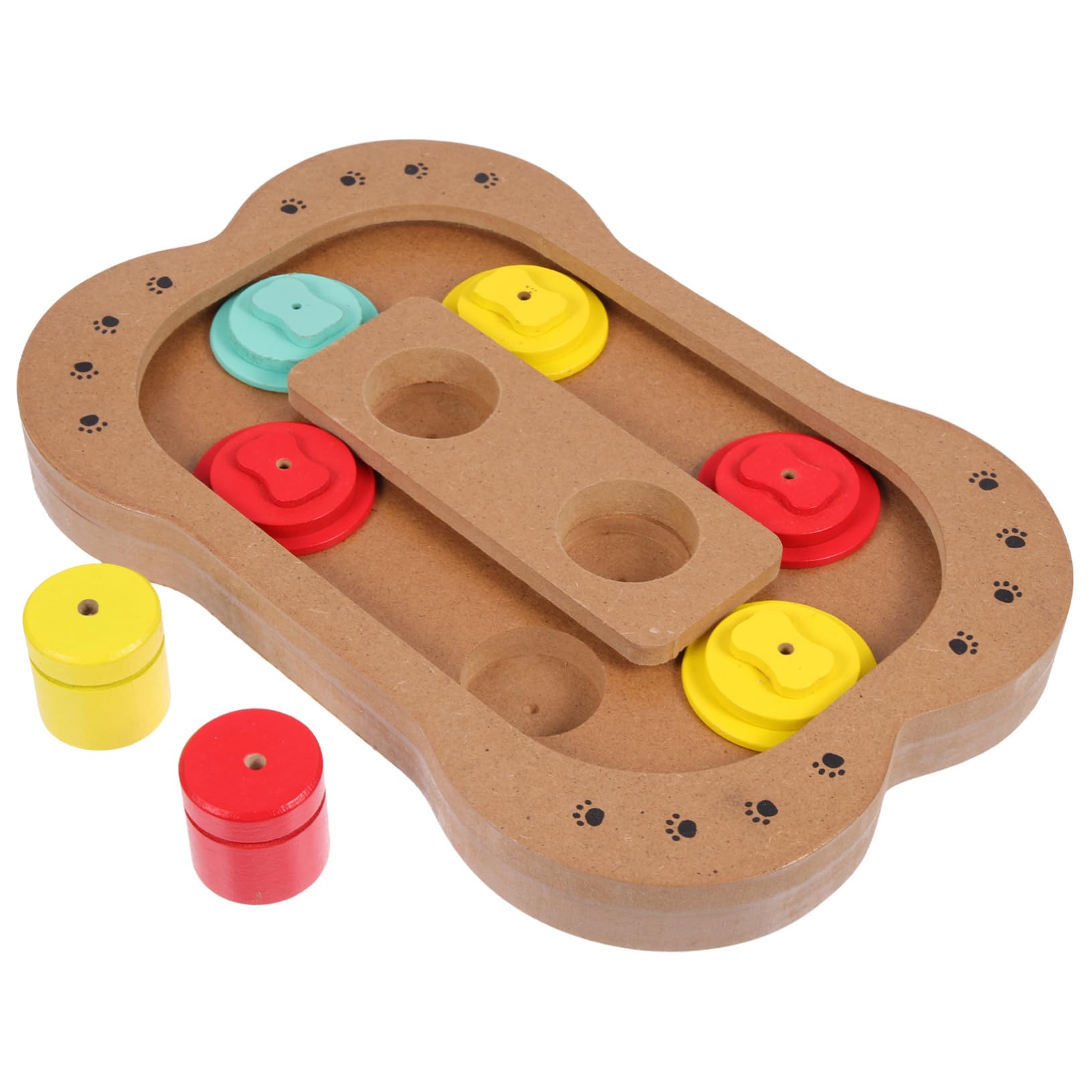 Holz Knochen Spielzeug für Hunde Langsame Futterung Welpenfreundlich Interaktives Fressspielzeug
