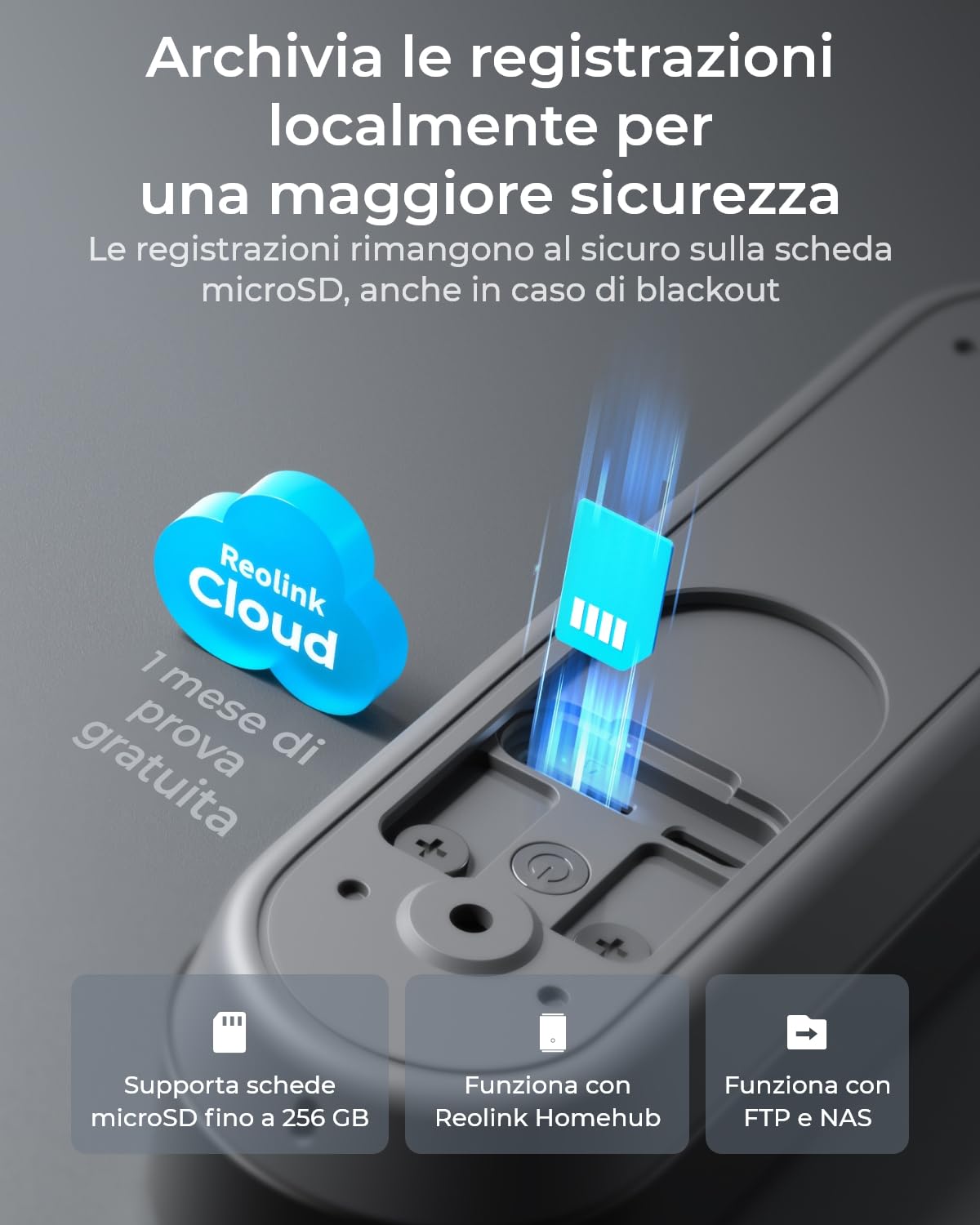 Reolink Doorbell Camera a batteria, Video Doorbell Camera di sicurezza 2K, Visuale 150°x150°, WiFi 2,4/5 GHz, a batteria o via cavo, Audio bidirezionale, Persone/Veicoli/Pacchi (Chime non incluso)