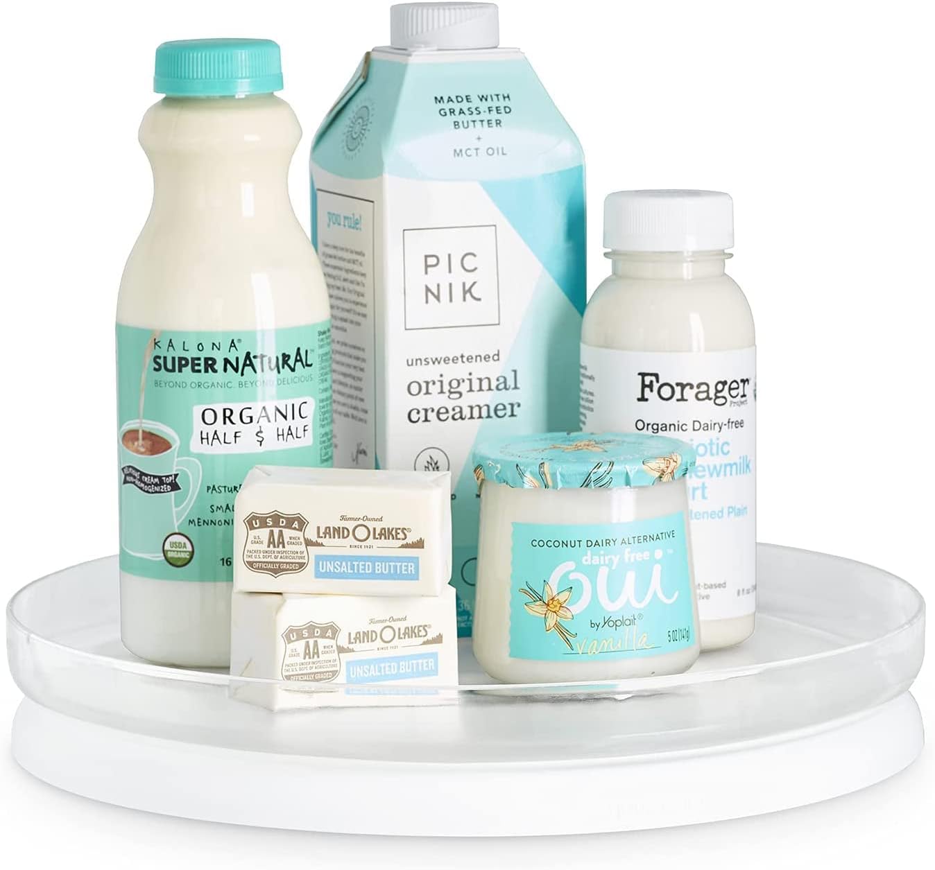 YouCopia FridgeView Fridge Turntable, Lazy Susan Organizer for Refrigerator Storage, 11” , White YouCopia FridgeView Fridge Turntable, Lazy Susan Organizer for Refrigerator Storage, 11” , White