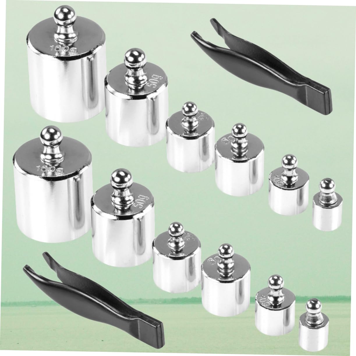 2sets Scale Calibration Weight Set of Precision Steel Milligram Scales Balance Calibration Weights Random Color