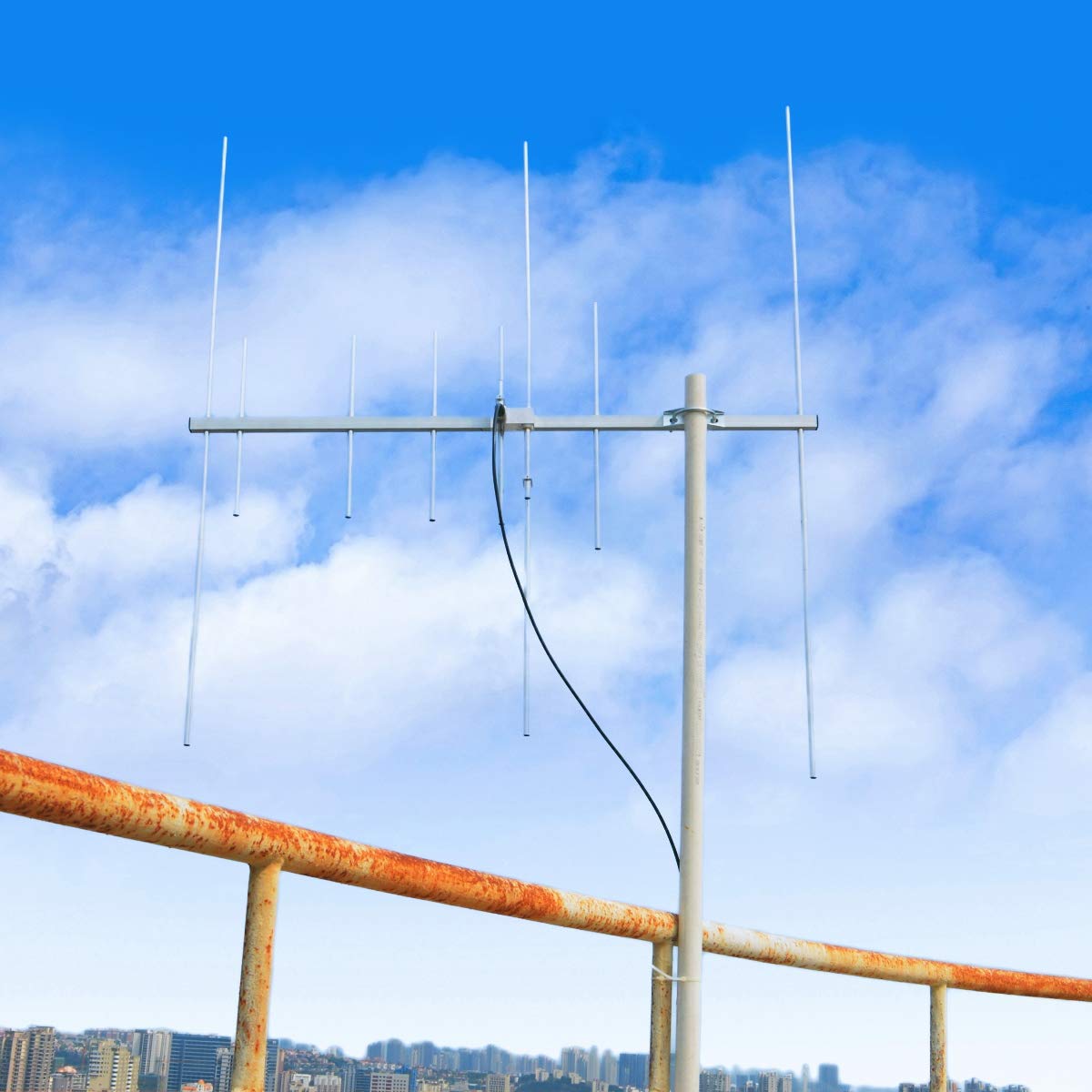 HYS Yagi Antenna Dual Band VHF/UHF 144/430Mhz 2 metri 70 cm 100 W ad alto guadagno 9,5/11,5 dBi Antenna esterna per Baofeng Motorola Yaesu Kenwood ricetrasmittente a 2 vie