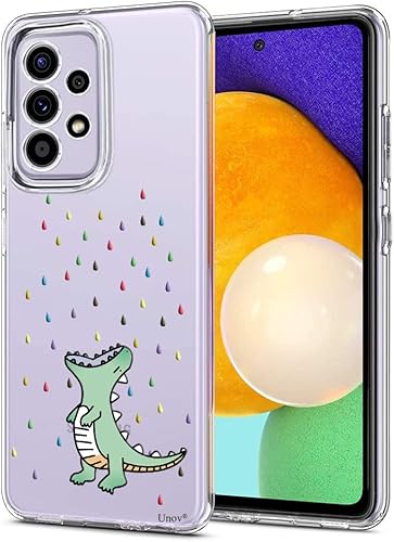 Miniatura 9 de Unov Funda compatible con Samsung Galaxy A52 4G y 5G transparente con diseño de TPU suave, absorción de golpes, diseño delgado en relieve, cubierta
