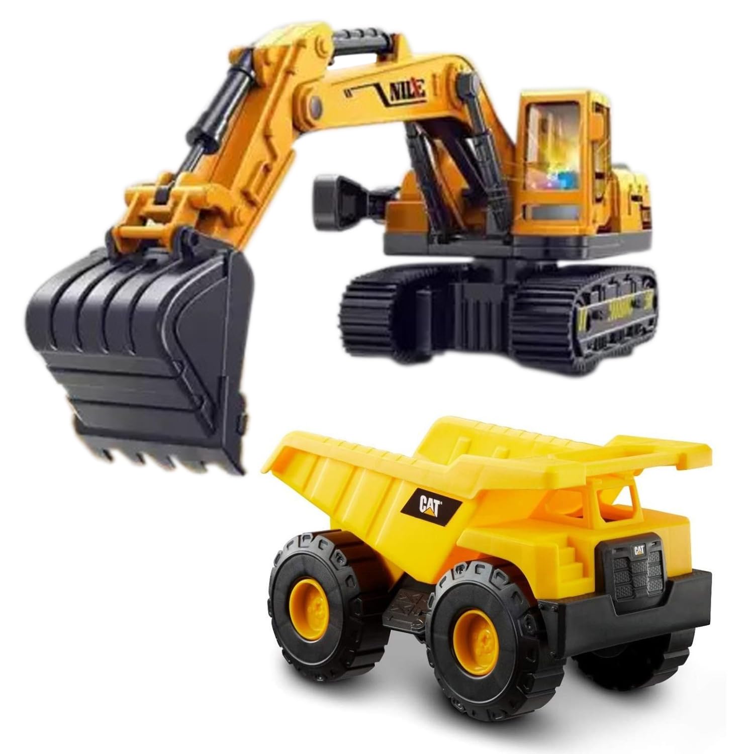 DEOXY High Speed Excavator Construction Trucks Toys Rotate 360 Degree And Unbreakable Plastic Combo Big Dumper Truck Construction Push & Pull Along Vehicle For Kids 3+Years (Pack Of 2), Assorted (B0C975TD28) Amazon Price History, Amazon Price Tracker