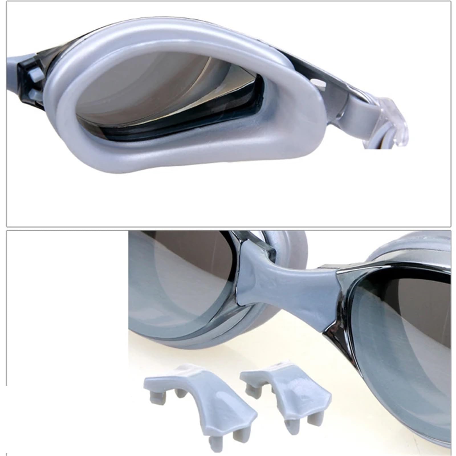 Schwimmbrille Beschichtung Schwimmbrille Professionelle wasserdichte Anti-Beschlag-Schutzbrille Schwimmbad Wassersportbrille for Männer Frauen für Erwachsene