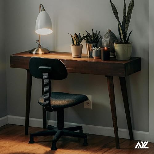 Miniatura 7 de AXL Bell Glides - Taburete giratorio para silla de oficina de perfil bajo para ruedas fijas estacionarias, juego de 5 unidades (altura baja 1.457