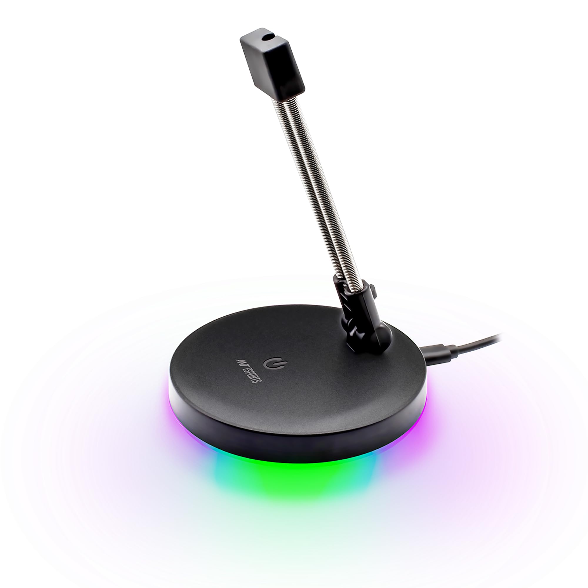 Ant Esports Bungee 212 Cable Management Device for Mouse with Rainbow LED Bungee with Cable Lift, Spring Arm, Adjustable Length Floats and Reduces Friction with Desk_ Black-image-13