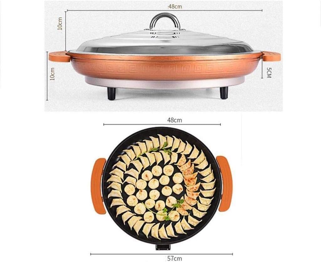 Electric Grill Indoor Hot Pot Multifunctional, with Divider Temperature