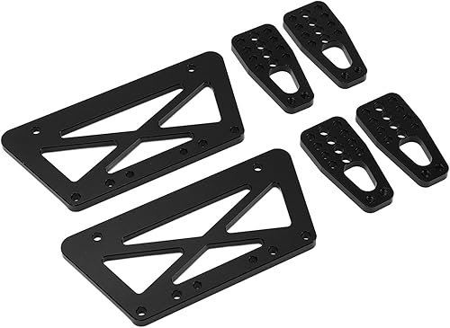 Miniatura 8 de Juego de placas de elevación de chasis RC, juego de placas de elevación de chasis duradero para AXIAL SCX10 para automóvil RC 110 (negro)