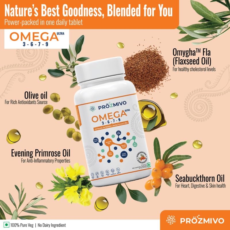Prizemivo Omega Ultra 3-6-7-9 (Omogha ™, Flaxy's extracts, C Bakthorn, Evening Primaroage and Olive) | Plant based - Vegetarian (no fish oil use). Women and men | 1 per day serving. 60 capsules Prizemivo Omega Ultra 3-6-7-9 (Omogha ™, Flaxy's extracts, C Bakthorn, Evening Primaroage and Olive) | Plant based - Vegetarian (no fish oil use). Women and men | 1 per day serving. 60 capsules