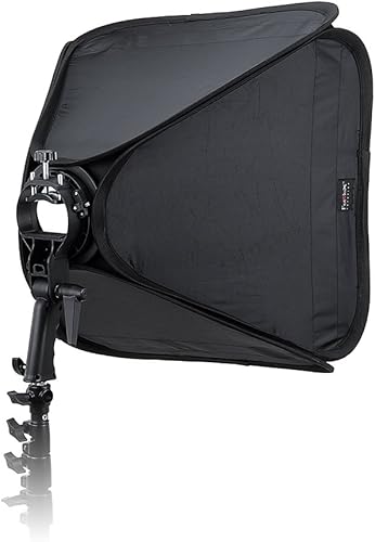 Miniatura 9 de Fotodiox Softbox plegable de 32 x 32 pulgadas, kit de flash 2X con disparadores remotos para Nikon - Dos softboxes plegables y soportes de luz