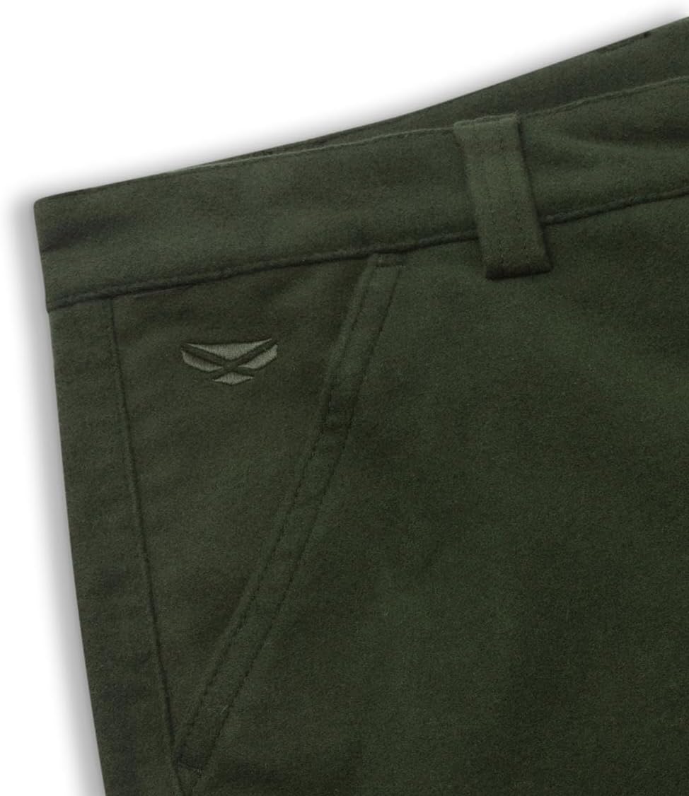 Hoggs of Fife Monarch II Moleskin Jeans - Dark Olive 32"", Green
