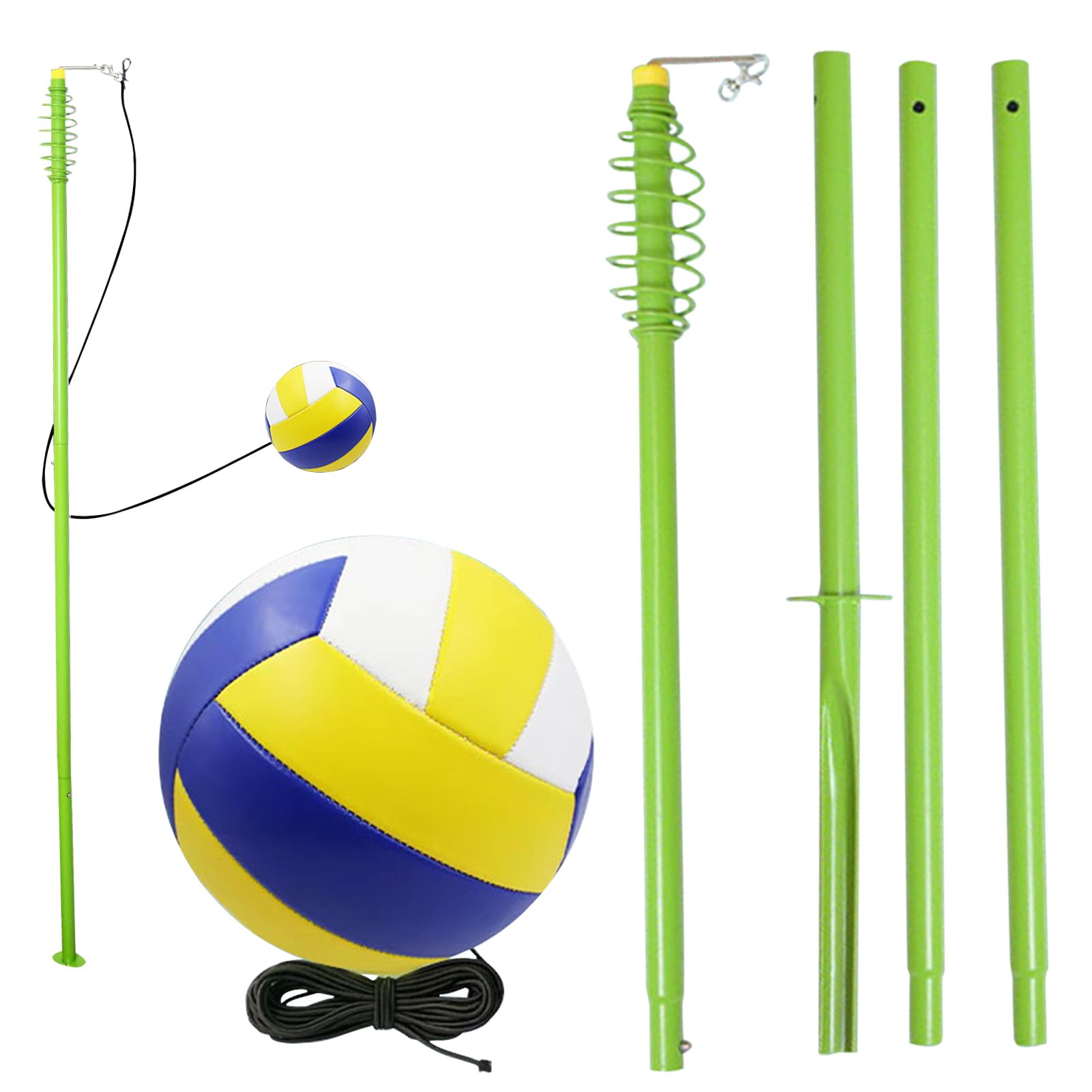 Spiking Trainer do siatkówki, 4 metalowe bieguny, sprzęt do ćwiczeń solo, regulowany, przenośny design treningowy, dla rodzin, początkujących, dzieci, nastolatków, 82,68