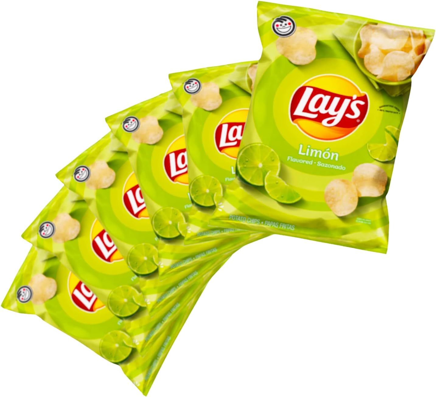 Frito Lays Limon Potato Chips, 1.5 ounce bag (Pack of 6)