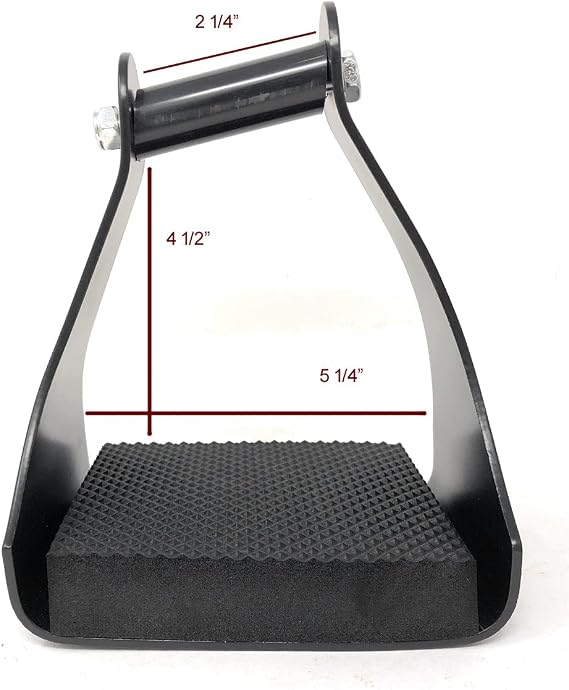 AJ Tack Angled Aluminum Trail Stirrups, 13 Oz, Cushioned Pads