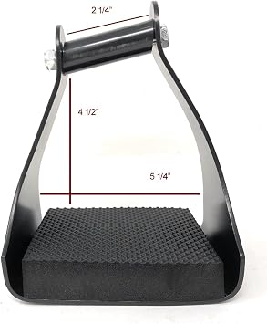 AJ Tack Angled Aluminum Trail Stirrups, 13 Oz, Cushioned Pads