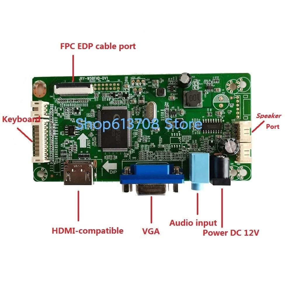 Custodia In Metallo Cover Posteriore Box Shell + Kit Scheda Controller For B140HAN04 1920X1080 14 "Schermo EDP Pannello VGA Compatibile HDMI Kit Driver EDP(Only metal case)