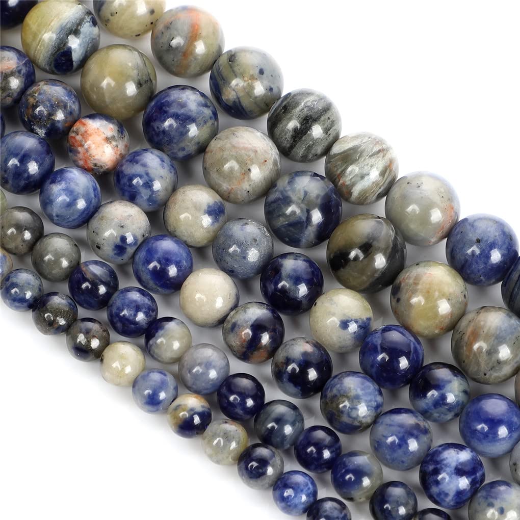 Perles bleues en pierre naturelle Hamthuit pour fabrication de bijoux et loisirs créatifs
