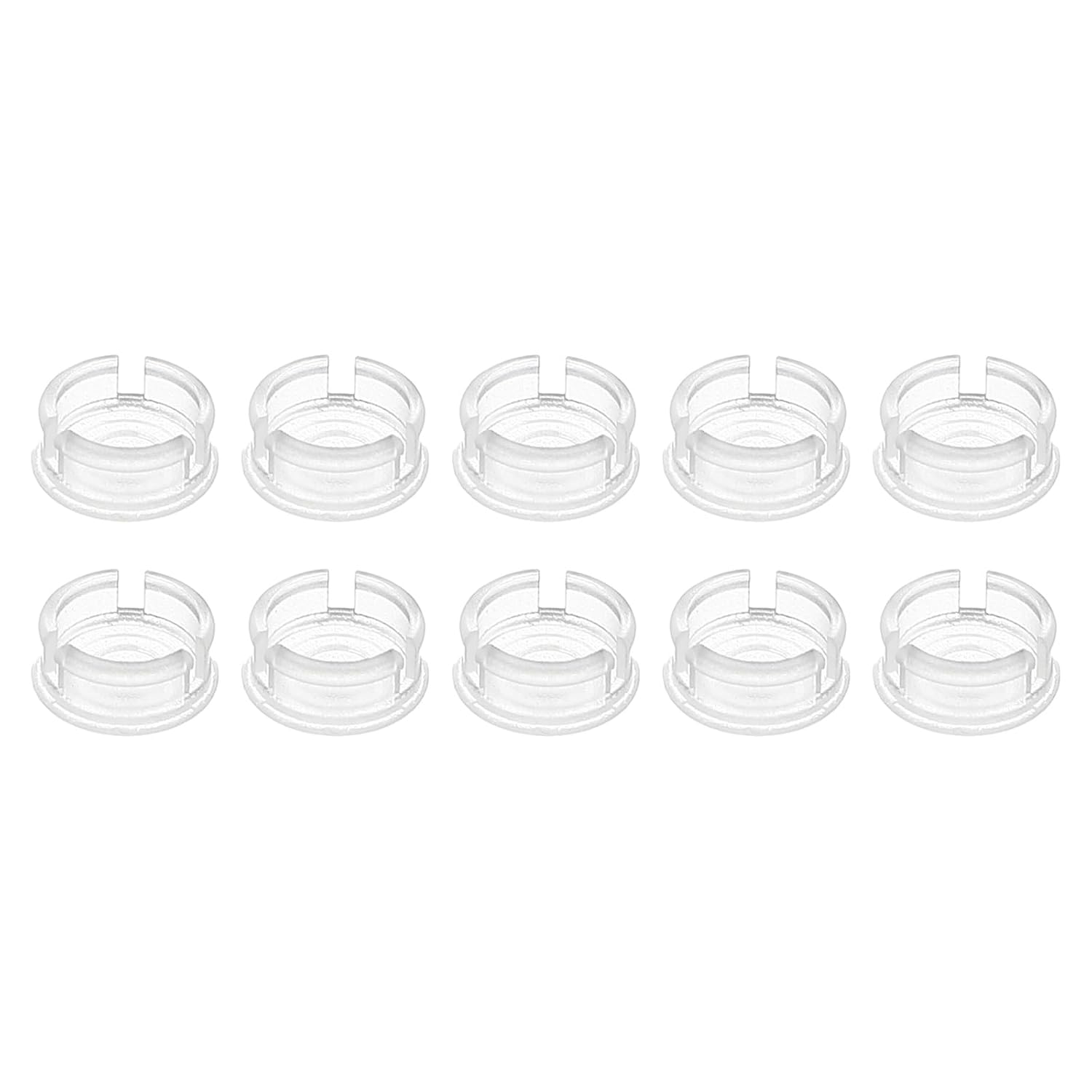 5mm LED Socket 10 Pcs - LED Lamp Holder Clip, Plastic Bezel Mount for Emitting Diode Panel Mount Display Lighting Round Lamp Bulb Fixture, Clear