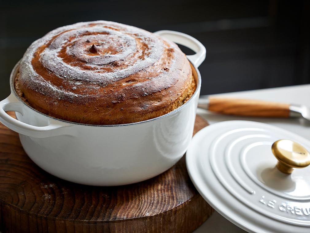 Le Creuset Signature Cocotte ronde en fonte émaillée 20 GLD Blanc