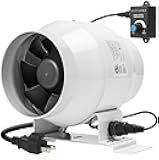DUCTURBO 4 Inch Inline Duct Fans, 160 CFM Ventilation Exhaust Fan Ideal for Indoor Heating Cooling Transfer Or Grow Tents Air Boosting, With Variable Speed Controller…