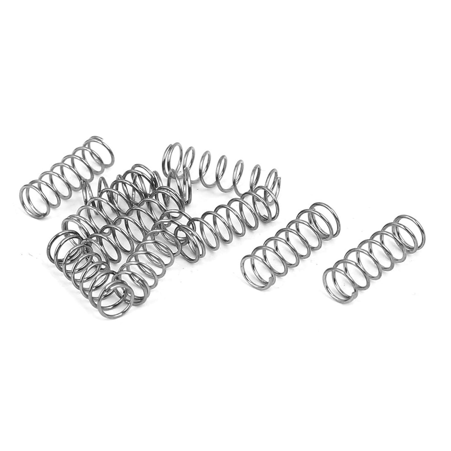 10pc Small Compression Spring 5mm OD x 0.5mm Wire Dia., 15mm Free Length, Mechanical Springs Stainless Steel for Workshop & Home Repairs, Car Maintenance, Jewelry Making and DIY Project