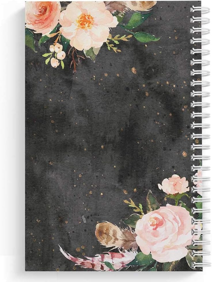 Softcover She Will Not Fall 5.5" x 8.5" Religious Spiral Notebook/Journal, 120 College Ruled Pages, Durable Gloss Laminated Cover, White Wire-o Spiral. Made in the USA image 2