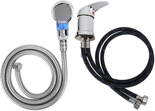 Miniatura 6 de Cabezal de ducha para grifo de lavabo, silla de cama de champú, válvula de mezcla de grifo de lavado, grifo de 27.6 in, manguera de 47.2 in para