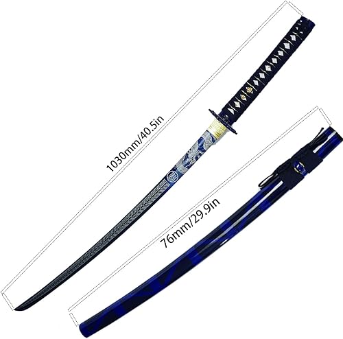 Miniatura 2 de -1045/1060 arcilla templada de acero de alto carbono Hademade templado por calor, hecha a mano, forjada a mano, katana japonesa auténtica, espiga