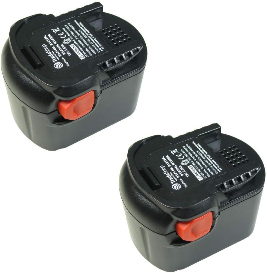 De alto rendimiento 2 x batería de Ni-CD, 12 V/2000 mAh equivalente a 0700980320, B-1215-R, B-1220-R, M-1230-R para B-1214-G B-1215-R B-1220-R BS12G BS12X BSB12G BSB12STX BSS12RW GBSAA12V M-12