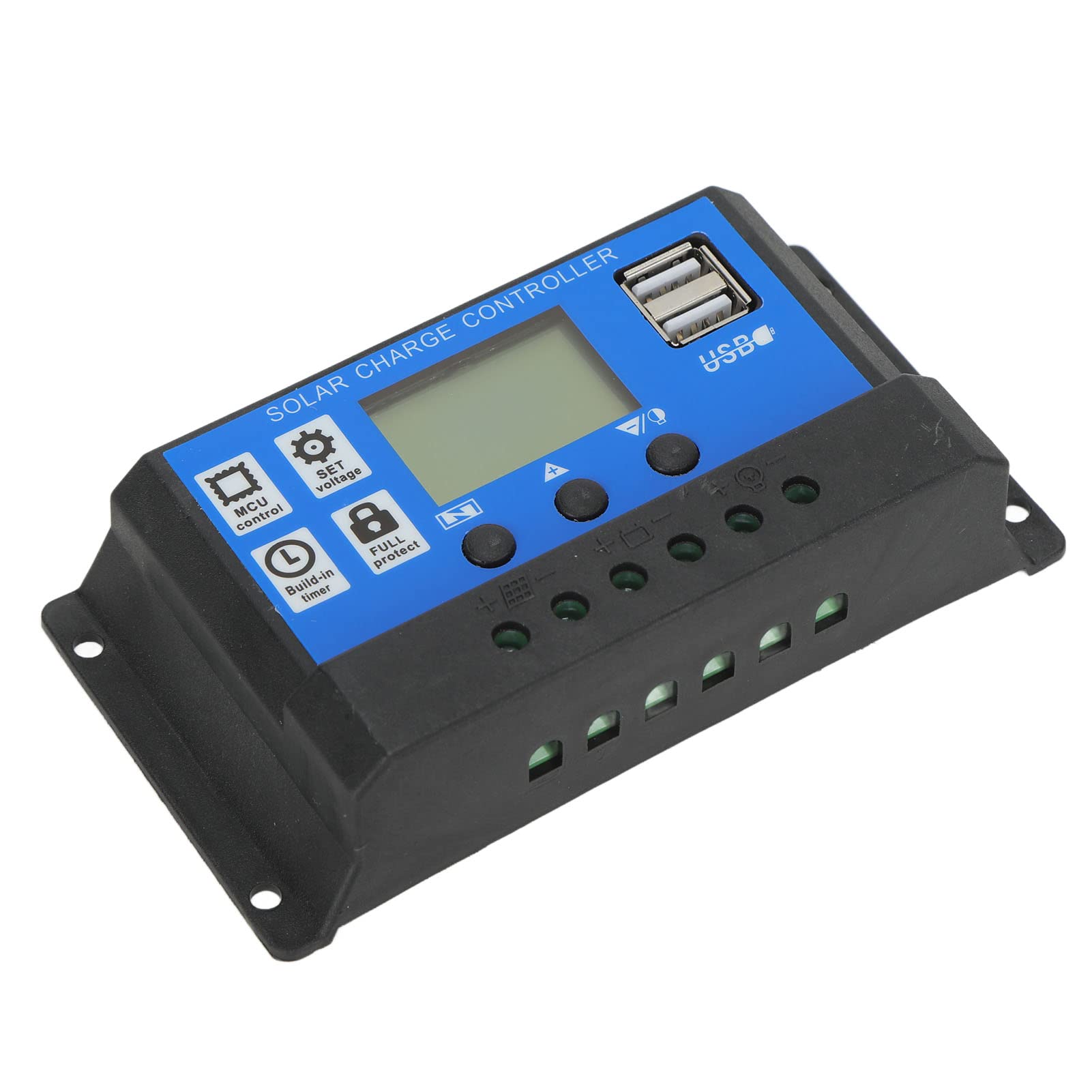 Panel solar de 15 W, placa de carga solar monocristalina portátil impermeable para yates de motor de automóviles al aire libre (controlador de panel solar 30 A), (Panel solar +