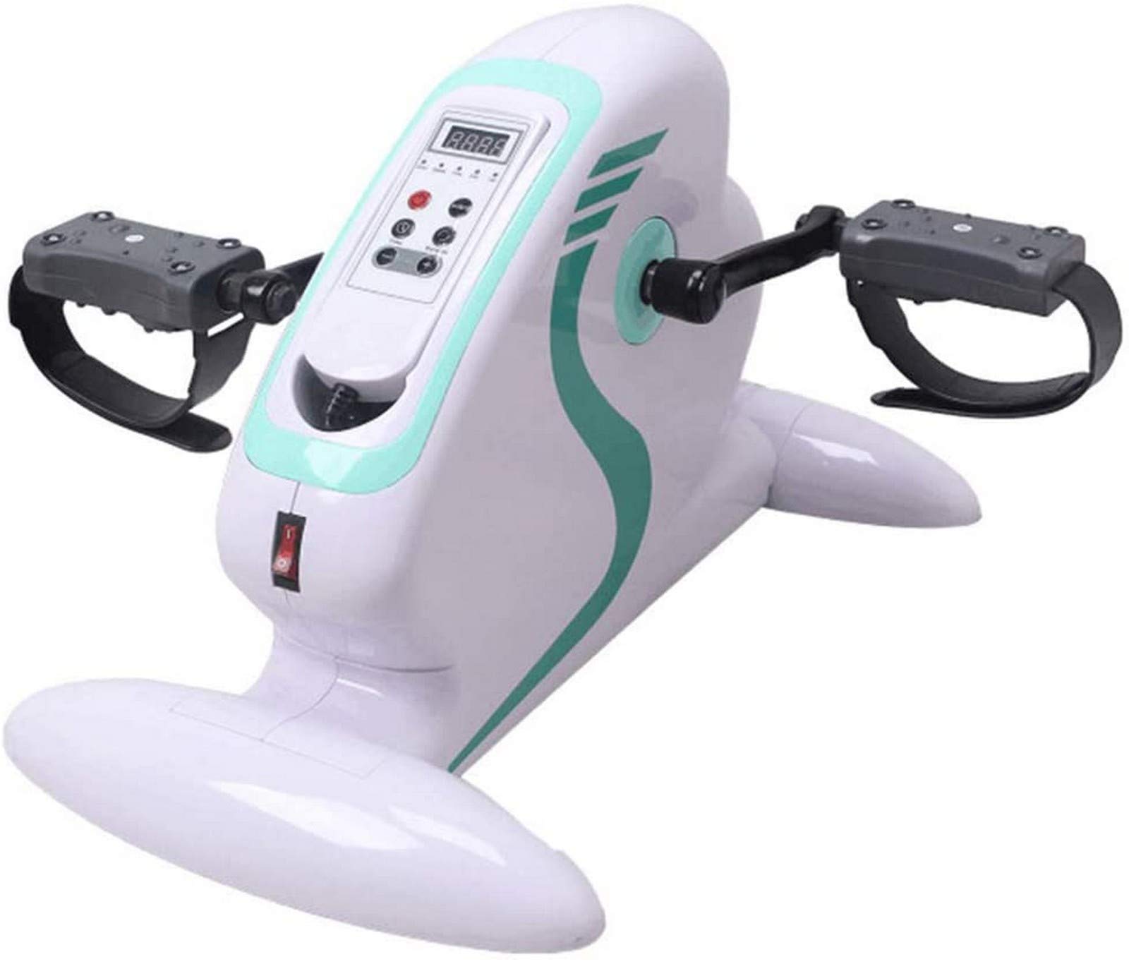 Rowerek do ćwiczeń na pedałach, Elektryczny przyrząd do ćwiczeń na pedały pod biurkiem, Stacjonarny mini rower treningowy, Sprzęt do rehabilitacji udaru z regulowanym oporem. Fizjoterapia kończyn górn