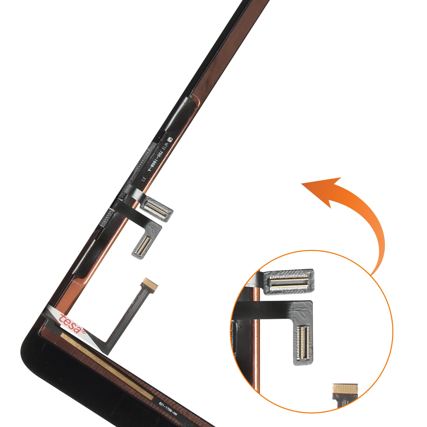 LADYSON Touchscreen per iPad Air 1 1st 9.7 2013 Digitizer Schermo per iPad 5 A1474 A1475 A1476 Touch Screen Sostituzione Kit de Riparazione con Home Buttone (Non LCD Display) (White)