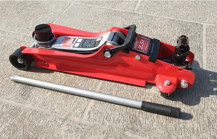 Cric Idraulico a Carrello 2,5 Tonnellate in Alluminio con Manico Girevole 360° per Auto e Veicoli Leggeri