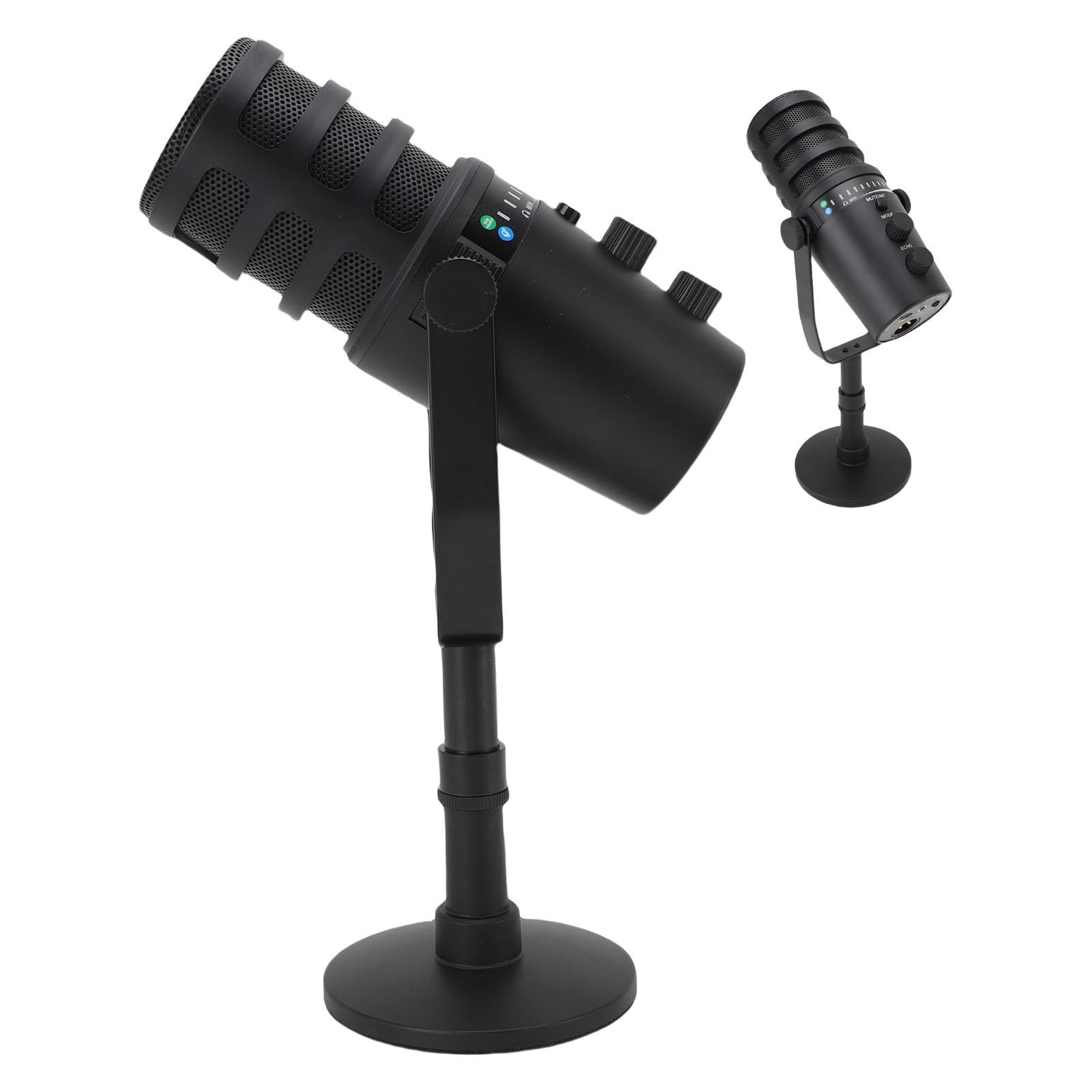 Gaming USB Mikrofon, Mini Mikrofon Kondensacyjny Szumów na PC, Wtyk i Odtwarzanie Uniwersalny Mikrofon Komputerowy z Stojakiem na Strumieniowe Podcasting Karaoke